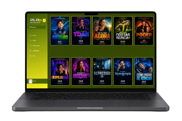 Área de membros PLRs Ocultos exibida no notebook